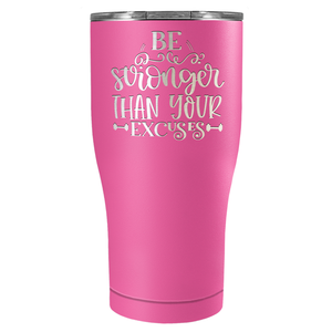 Be Stronger Laser Engraved on Stainless Steel Motivational Tumbler