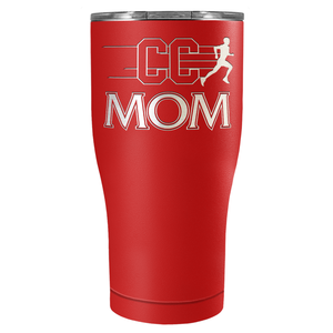 Cross Country Mom Laser Engraved on Stainless Steel Cross Country Tumbler