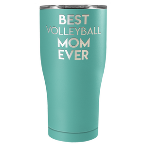 Best Volleyball Mom Ever Laser Engraved on Stainless Steel Volleyball Tumbler