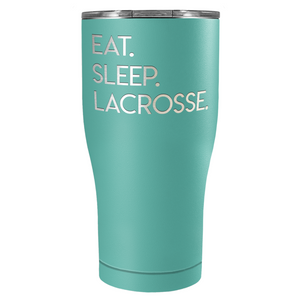 Eat Sleep Lacrosse Laser Engraved on Stainless Steel Lacrosse Tumbler