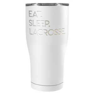 Eat Sleep Lacrosse Laser Engraved on Stainless Steel Lacrosse Tumbler