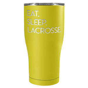 Eat Sleep Lacrosse Laser Engraved on Stainless Steel Lacrosse Tumbler