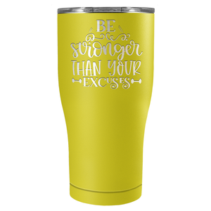 Be Stronger Laser Engraved on Stainless Steel Motivational Tumbler