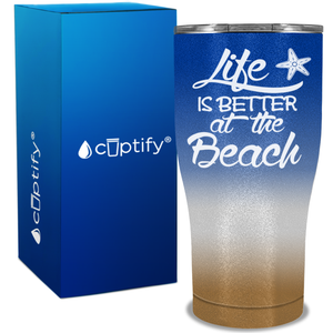 Life is Better at the Beach on 30oz Curve Tumbler