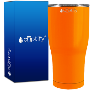 Orange Bright Gloss 27oz Curve Tumbler