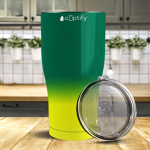 Green Yellow Ombre 27oz Curve Tumbler