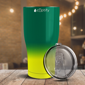 Green Yellow Ombre 27oz Curve Tumbler