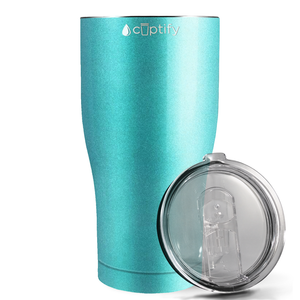 Seafoam Glitter 27oz Curve Tumbler