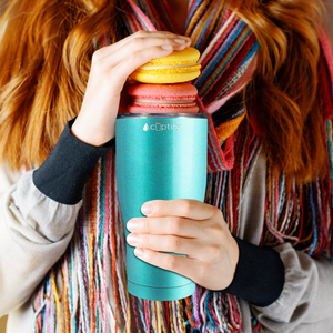 Seafoam Glitter 27oz Curve Tumbler