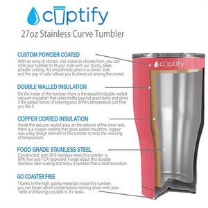Guava Gloss 27oz Curve Tumbler