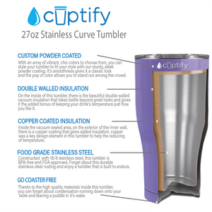 Lavender Gloss 27oz Curve Tumbler