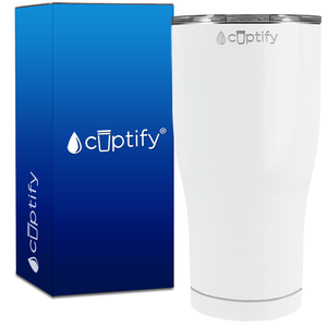White Gloss 27oz Curve Tumbler