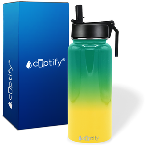 Tropical Ombre 32oz Wide Mouth Water Bottle