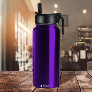 Purple Translucent 32oz Wide Mouth Water Bottle