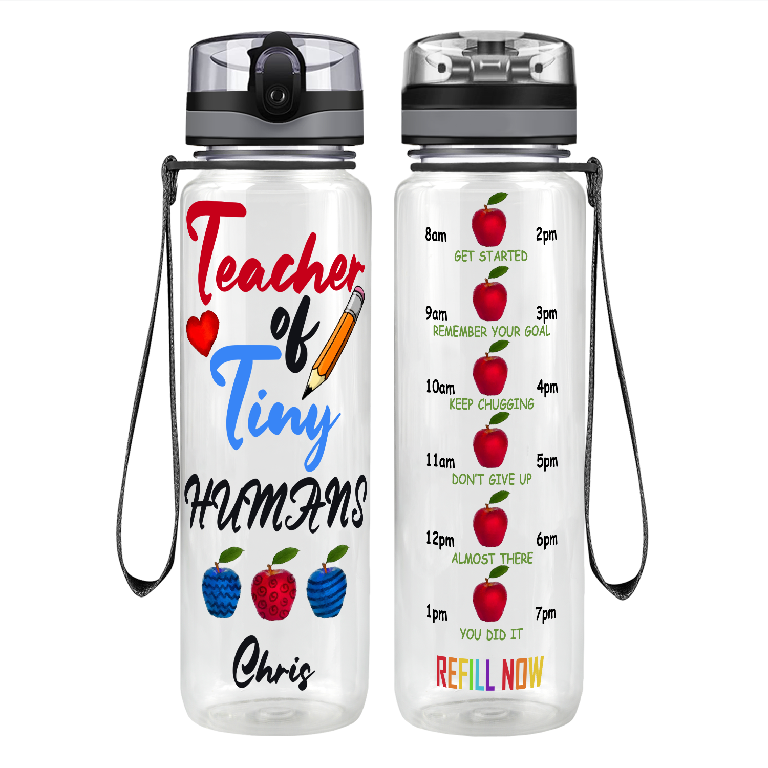 Personalized Teacher of Tiny Humans Motivational Tracking Water Bottle