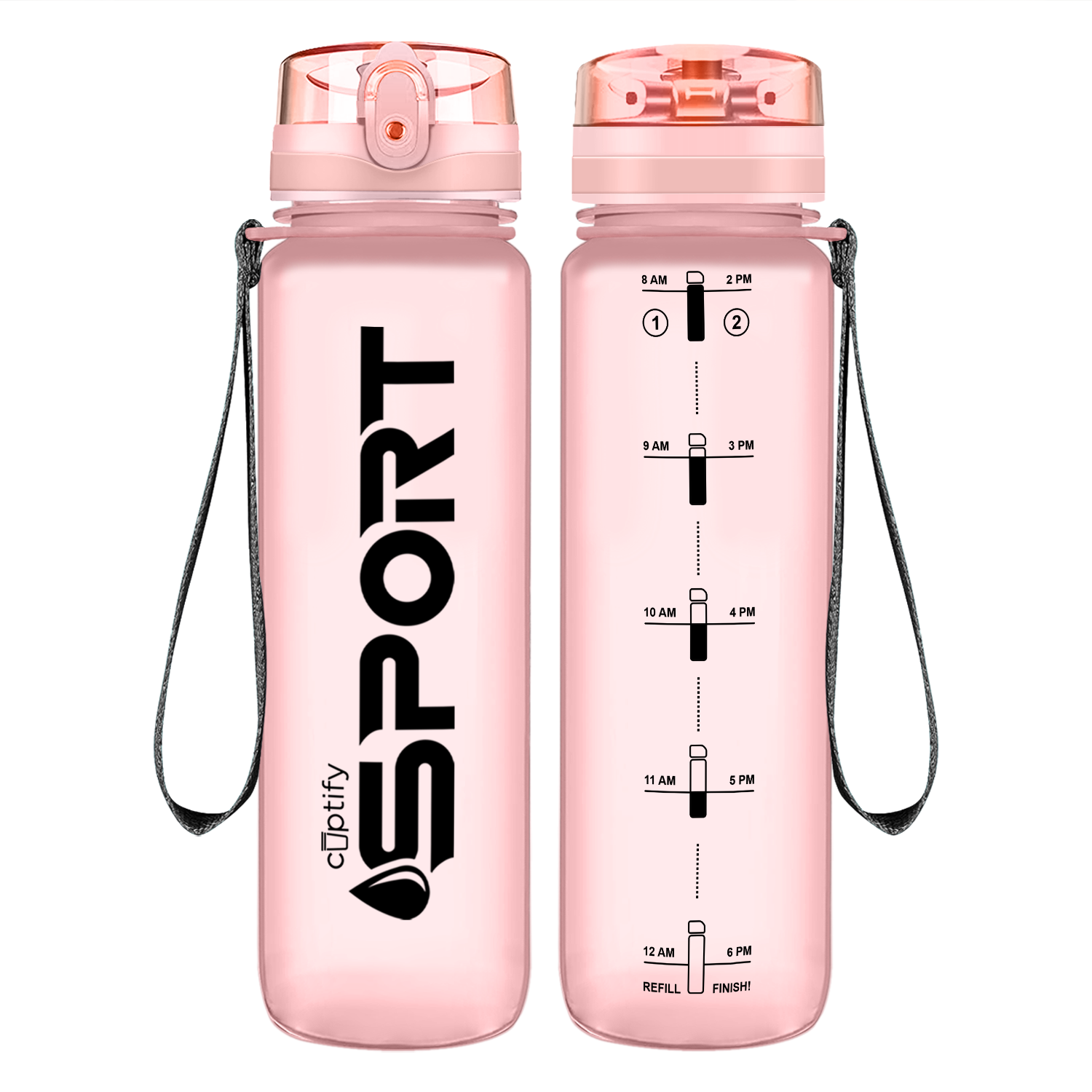Cuptify Rose Gold Frosted Sport Water Bottle