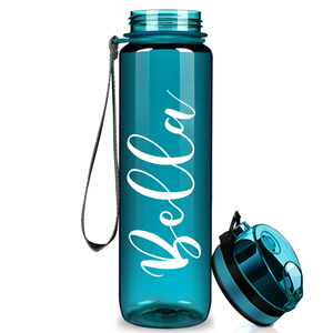 Personalized Teal Gloss 32 oz Water Bottle