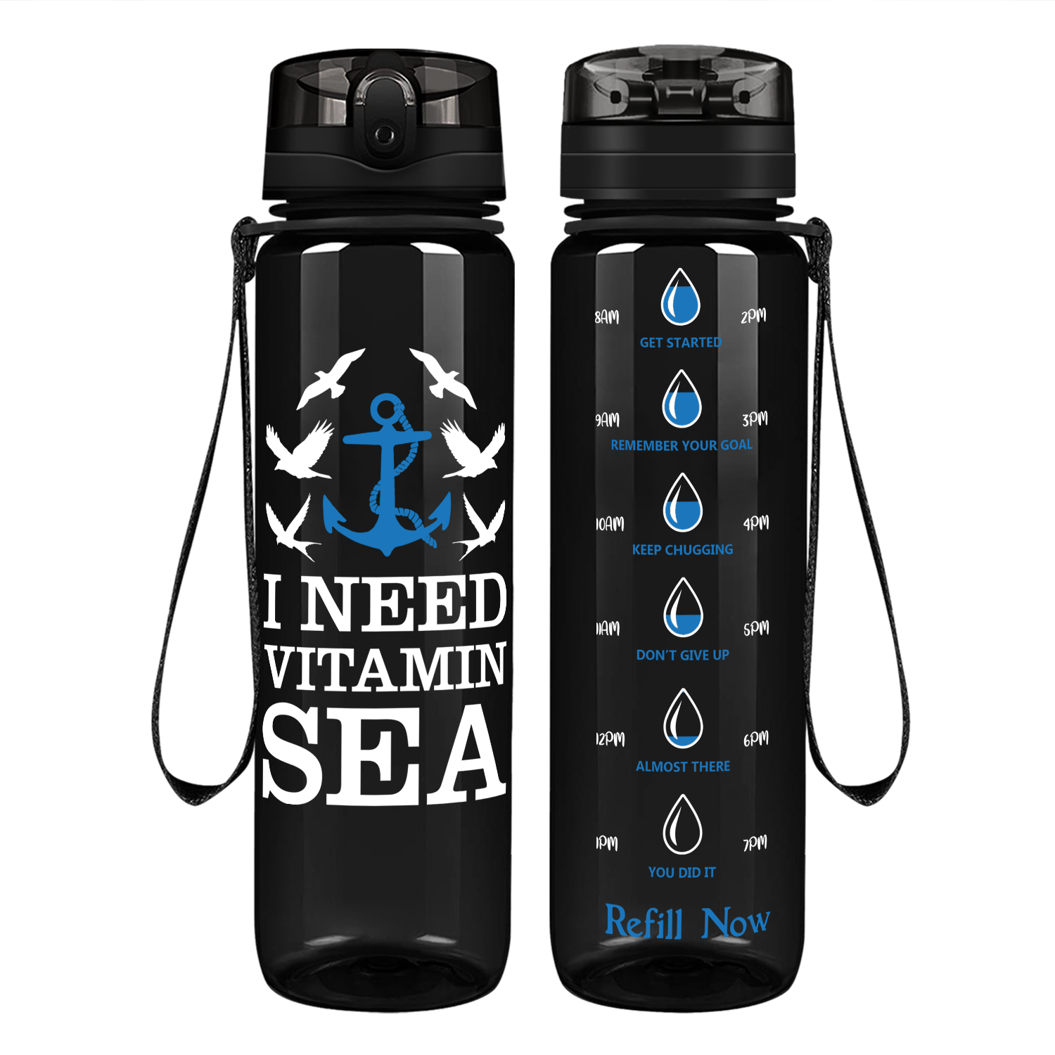 I need Vitamin Sea Motivational Tracking Water Bottle