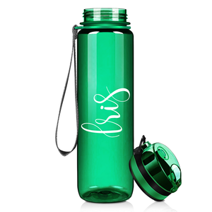 Cuptify Personalized Green Gloss 32 oz Water Bottle