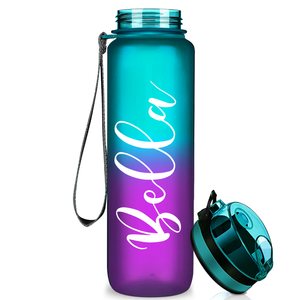 Personalized Mermaid Frosted 32 oz Water Bottle