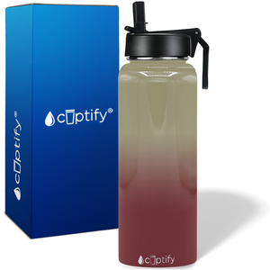 40oz Florida Ombre Wide Mouth Water Bottle With Straw Lid