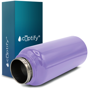 40oz Lavender Gloss Wide Mouth Water Bottle With Straw Lid