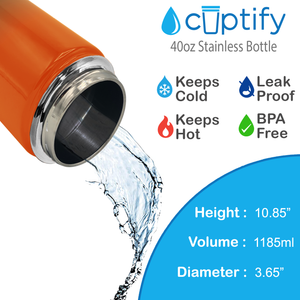 40oz Miami Ombre Wide Mouth Water Bottle With Straw Lid