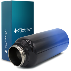 40oz Midnight Sky Ombre Wide Mouth Water Bottle With Straw Lid