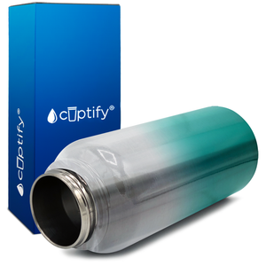 Teal Ombre Translucent 40oz Wide Mouth Water Bottle