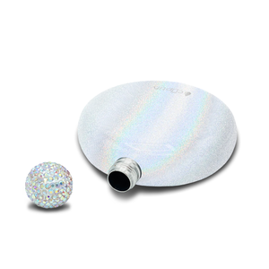White Glitter 5oz Rhinestone Liquor Flask