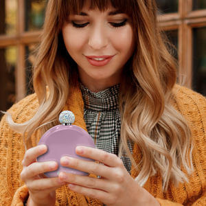 Pastel Pink Gloss 5oz Rhinestone Liquor Flask