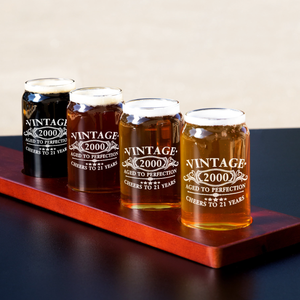 Vintage Cheers to 22 Years 2000 5 oz Glass Can