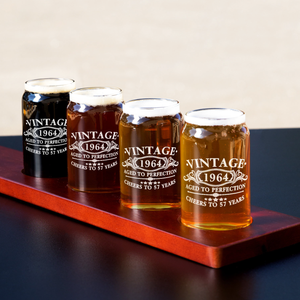 Vintage Cheers to 58 Years 1964 5 oz Glass Can