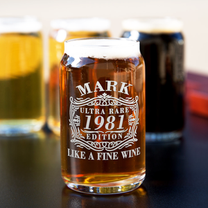 Personalized Ultra Rare Edition Like A Fine Wine 5 oz Glass Can