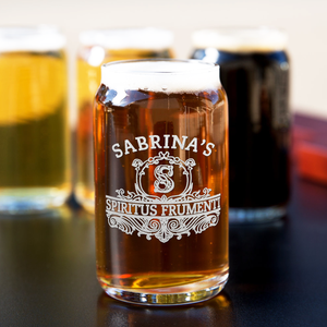 Personalized Spiritus Frumenti Name and Initial 5 oz Glass Can