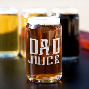 Dad Juice 5 oz Beer Glass Can - Set of Four