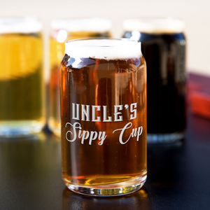 Uncle's Sippy Cup 5 oz Beer Glass Can - Set of Four