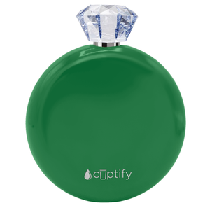 Kelly Green Gloss 5oz Jewel Liquor Flask