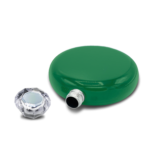 Kelly Green Gloss 5oz Jewel Liquor Flask