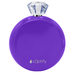 Purple Gloss 5oz Jewel Liquor Flask