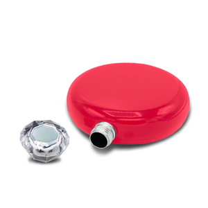 Personalized Red Gloss 5oz Jewel Liquor Flask