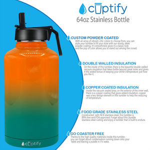 Miami Gloss 64oz Wide Mouth Water Bottle