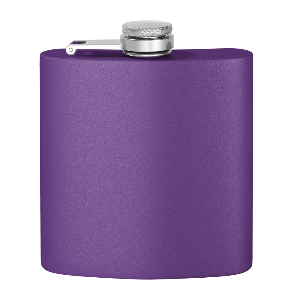Purple Matte 6oz Liquor Flask