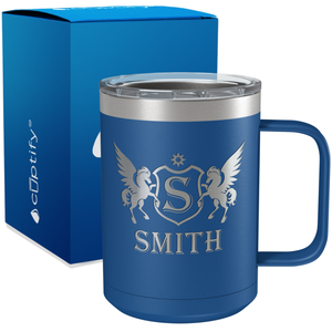 Personalized Pegasus Engraved on 15oz Coffee Mug