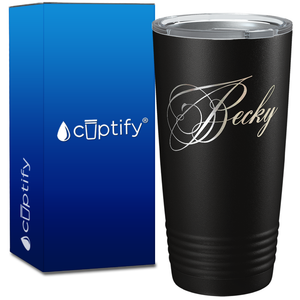 Personalized Decorative Script on 20oz Tumbler