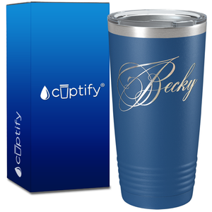 Personalized Decorative Script on 20oz Tumbler