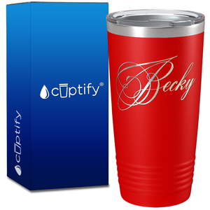 Personalized Decorative Script on 20oz Tumbler