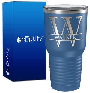 Personalized Split Script Engraved on 30oz Tumbler