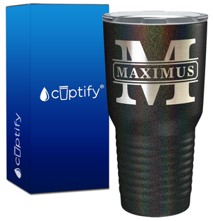 Personalized Vintage Block Engraved on 30oz Tumbler