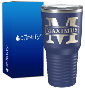 Personalized Vintage Block Engraved on 30oz Tumbler